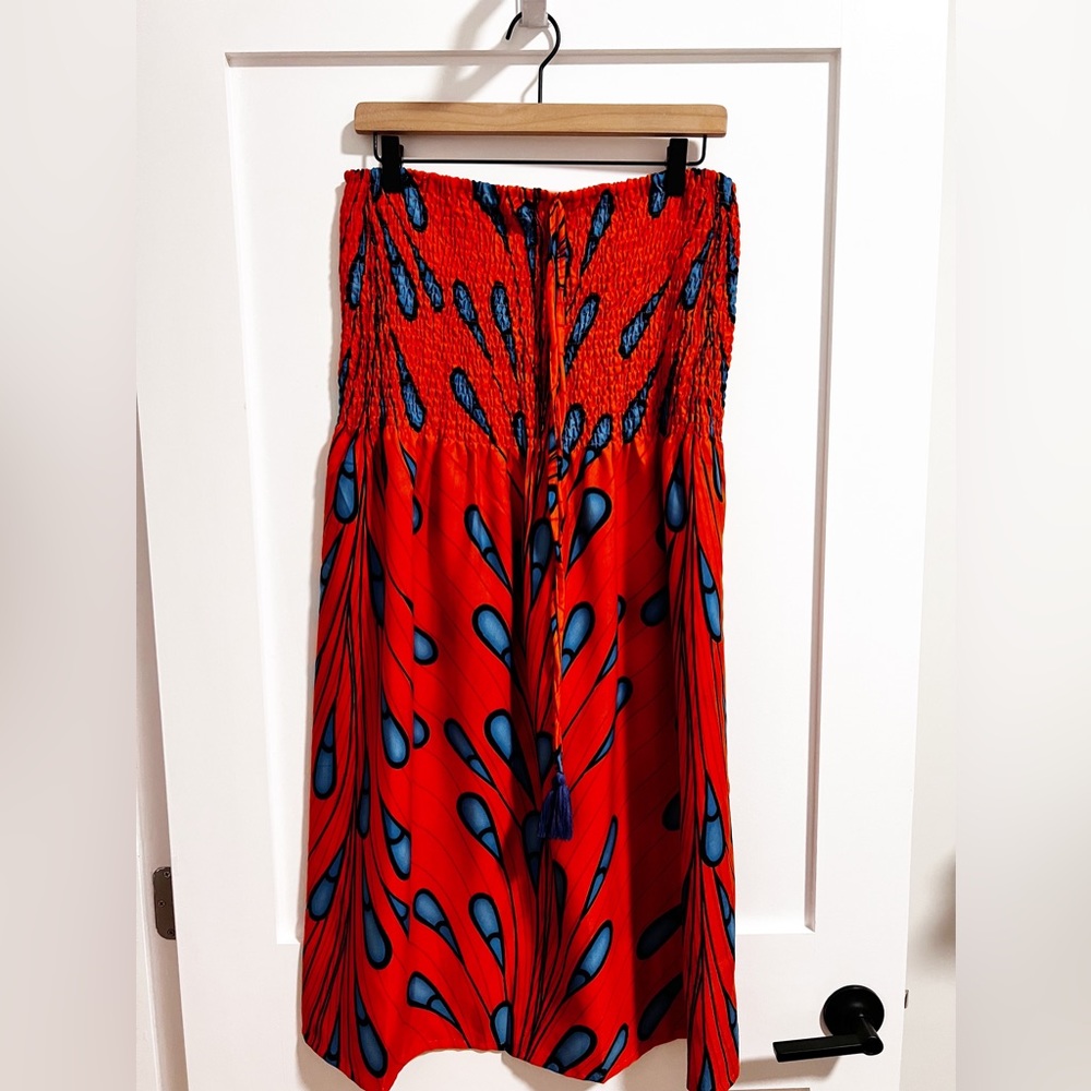 XL nwt Smocked Top Midi Beach casual Dress nwt